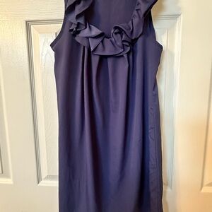 Navy Ruffle Dress